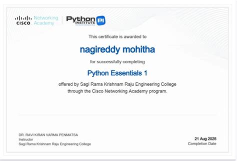 Image result for Cisco Python Certificate