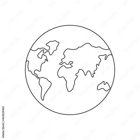 Afbeeldingsresultaten voor Map of the World Line Drawing