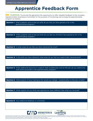 Image result for Apprenticeship Review Example