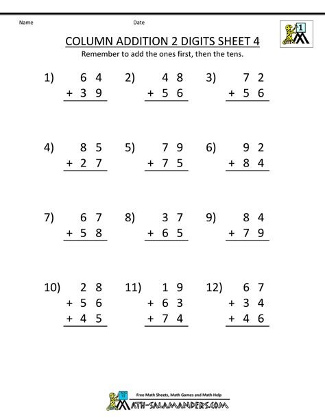 Image result for 4th Grade Math Worksheets Addition
