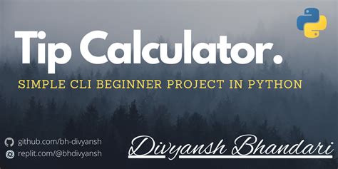 Image result for Tip Calculator Python