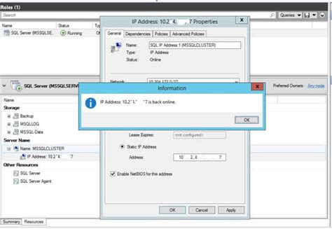 Image result for Create Virtual IP Address for a SQL Server Failover Cluster