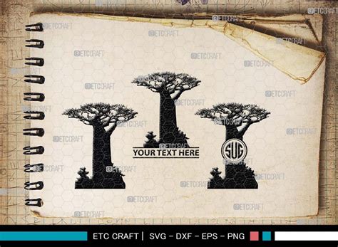 Image result for Elephant and Baobab Tree Silhouette SVG