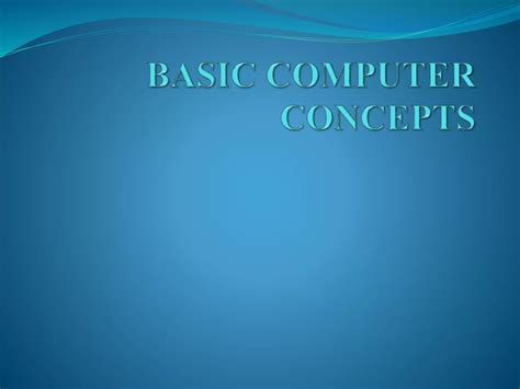 Image result for Basic Concepts of Computer