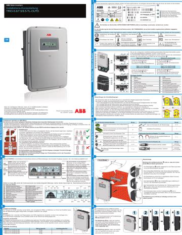 ABB TRIO-7.5-TL-OUTD-S-400 Installationskurzanleitung | Manualzz