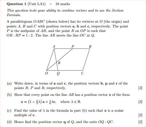 Toradh íomhá ar Vector Section Formula