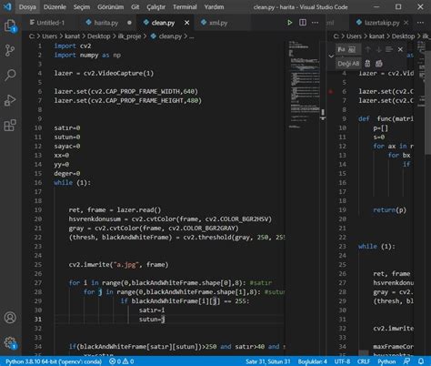 Toradh íomhá ar Python Laser Meter