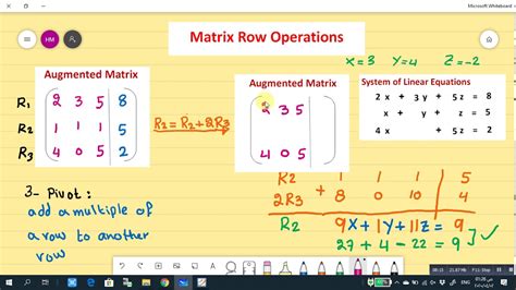 Image result for Matrix Row Operations Rules