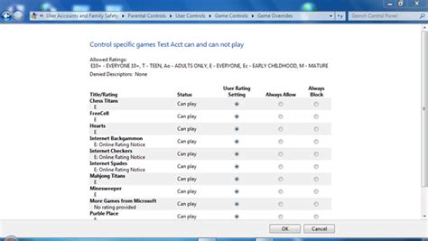 Image result for Windows 7 Parental Controls