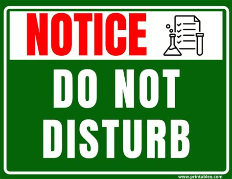 Toradh íomhá ar Testing Taking Place Please Do Not Disturb Sign