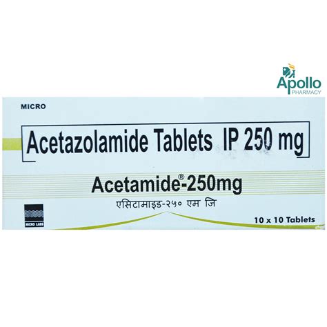 Image result for ACETAZOLAMIDE 250 Mg