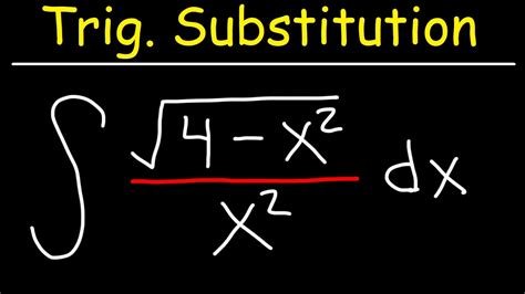 Image result for Trigonometric Substitution Integration Formulas