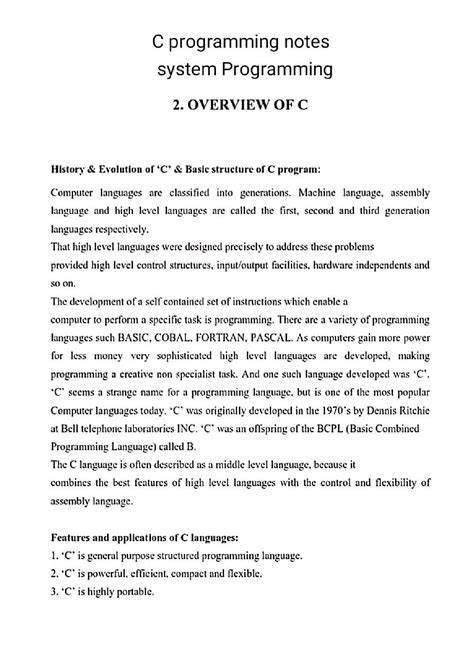 Image result for C Programming Notes for B Tech