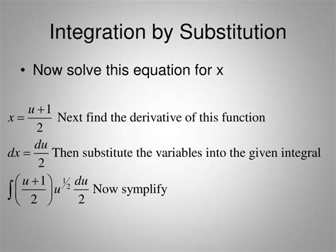 Image result for Algorithm Integration by Substitution