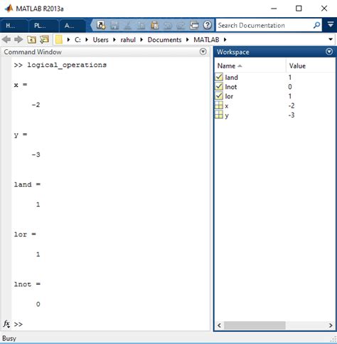 Résultat d’images pour MATLAB Logical Operators in If Statement