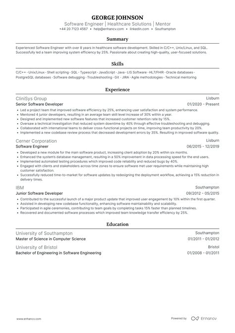 Image result for Single-Page Java Developer CV Format for Canadian Application