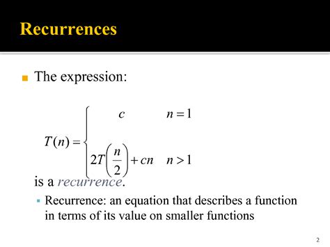 Toradh íomhá ar Recursion Substitution Method