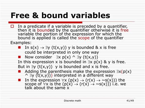 Afbeeldingsresultaten voor Free Variables and Bound Variables