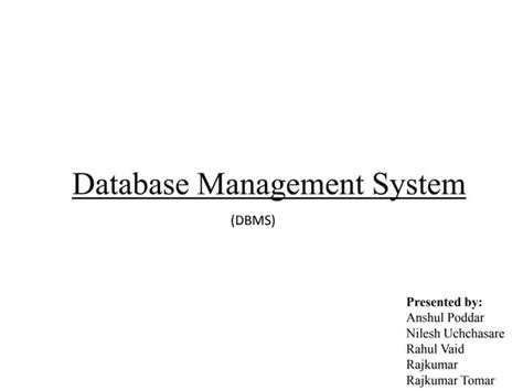 Image result for Database Management System PPT Image