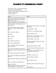 Toradh íomhá ar Example of a TV Script