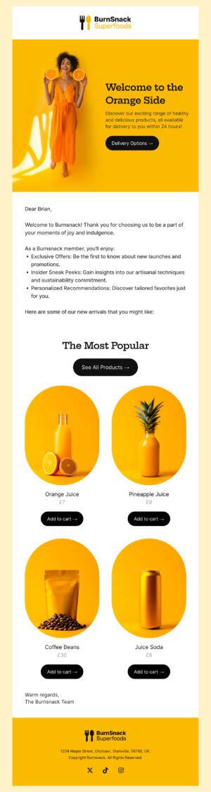Welcome Email Template HTML Code に対する画像結果
