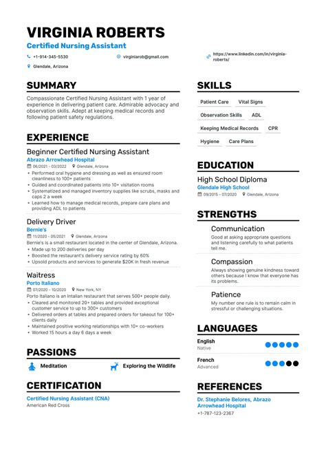 Image result for Nursing Assistant Resume Skills