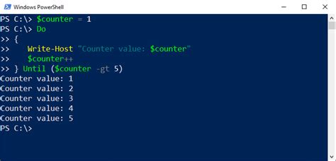 Afbeeldingsresultaten voor Until Loop PowerShell