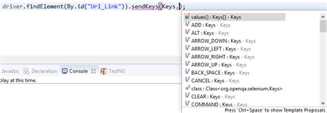 Image result for Keys in Selenium Java