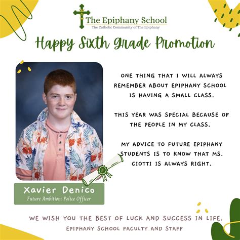 Toradh íomhá ar 6th Grade Promotion Email Example