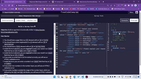Image result for Free Code Camp Survey Form Project