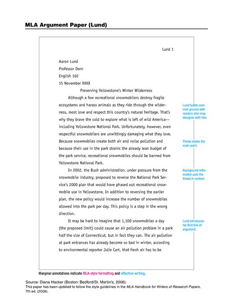 Image result for Mla Essay Example