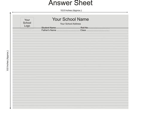 Image result for Test Answer Sheet with Line PDF
