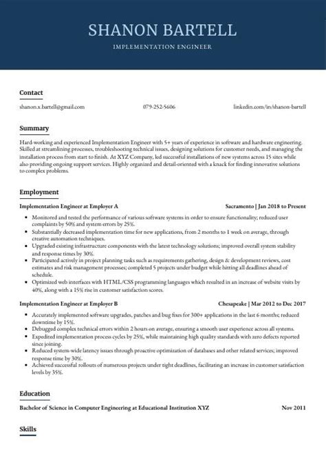 Image result for Work Implementation in Resume