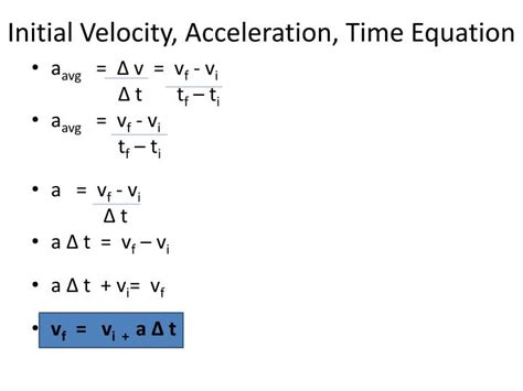 Image result for Acceleration Formula for Time