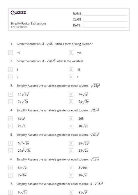 Toradh íomhá ar Examples of Radical Numbers