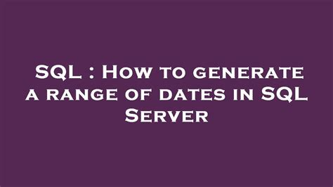 Image result for Range SQL Server