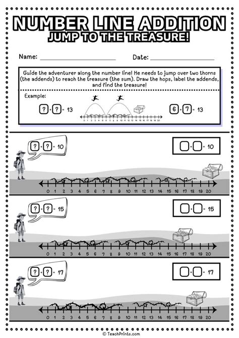 Image result for Number Line Addition 1s Worksheets