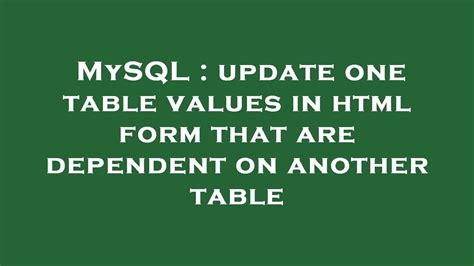 MySQL Update Value in Table に対する画像結果