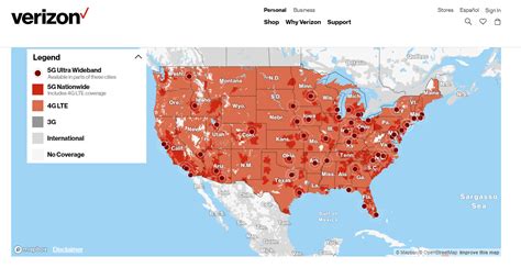 Coverage Map now shows 5G Nationwide : verizon