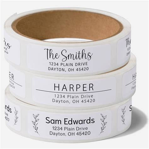 Amazon.com : Return Address Labels Roll, Personalized Address Label ...