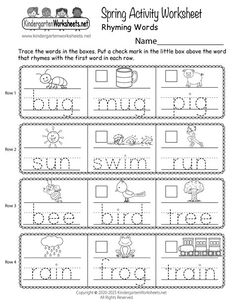 Image result for Spring Worksheets