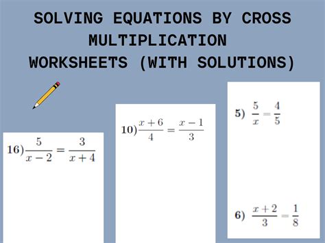 Image result for Cross Multiplication Worksheet