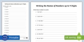 Image result for 6 Digit Number Names Worksheet