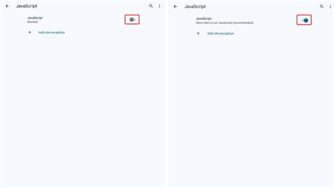 Toradh íomhá ar Enable JavaScript Android