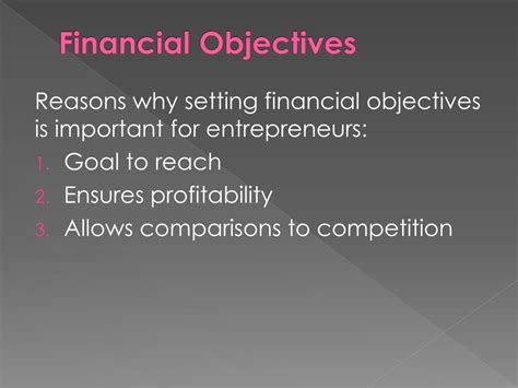 Examples of Financial Objectives に対する画像結果
