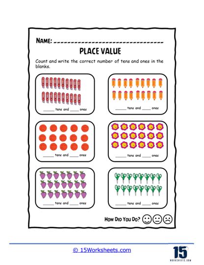 Place Value 2-Digit Numbers Worksheets に対する画像結果