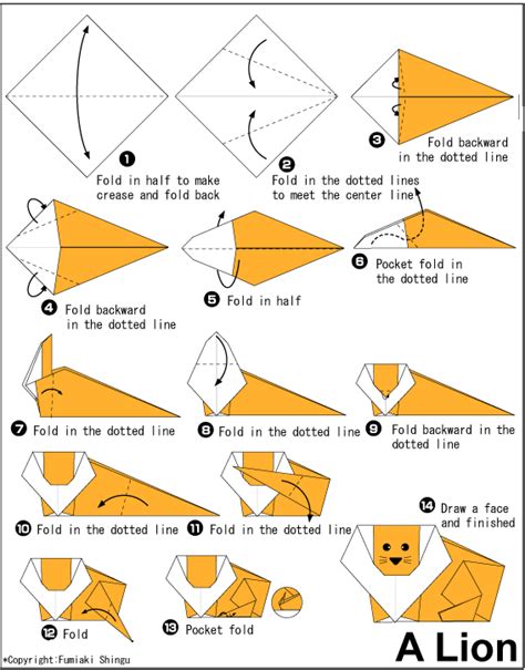 Image result for How to Build a Origami Lion