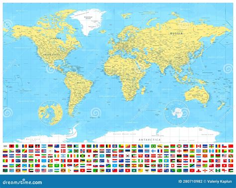 Image result for World Map Modern Flags