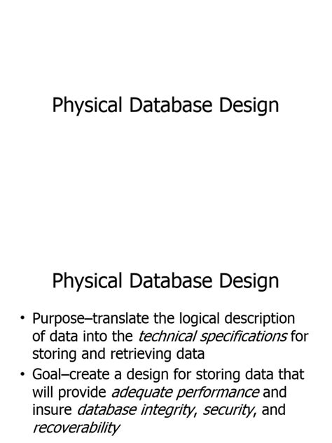 Physical Database Design DBMS に対する画像結果