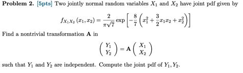 Image result for Jointly Normal Random Variables